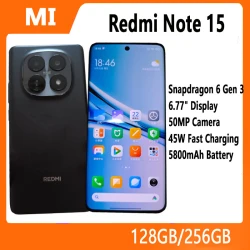 New Xiaomi Redmi Note 15 Smartphone Snapdragon® 6 Gen 3 Smartphone 50MP Camera 6.77" 120Hz OLED Display 5800mAh Battery