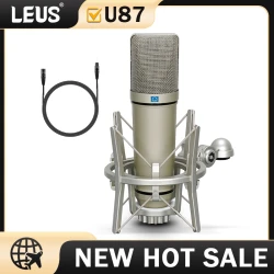 LEUS U87 AI XLR Condenser Microphone Professional Cardioid Studio Mic for Recording Podcasting Voice Over Streaming Home Studio
