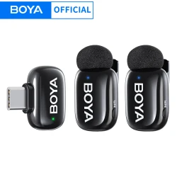 BOYA BOYA Mini Wireless Lavalier Microphone for iPhone 15/16 Android Phone USB-C Devices for Live Streaming Video Recording Vlog