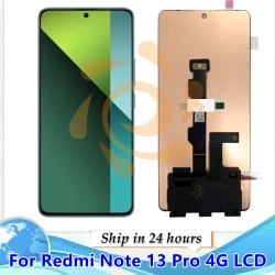 6.67“AMOLED TFT for Xiaomi Redmi Note 13 Pro 4G 23117RA68G Lcd Display Digital Touch Screen  Assembly for Redmi Note 13 4G LCD