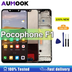 6.18'' Poco F1 Screen For Xiaomi Pocophone F1 Lcd Display Touch Screen Digitizer Assembly For Xiaomi M1805E10A POCO F1 Screen