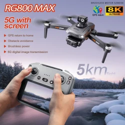 New RG800 Max GPS Drone 8K Professional HD Dual Camera 5KM Photography 5G Brushless FPV Foldable Large Screen RC Quadcopter Toys