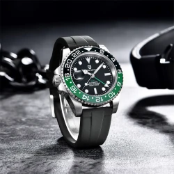 PAGANI DESIGN 40mm GMT Men's Mechanical Watches 100M Waterproof Top Brand Sapphire Glass Stainless Steel Business Men's Watch