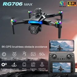 JJRC RG706 Max GPS Drone With 8K HD Dual Camera Brushless 360° Obstacle Avoidance Drones 5G WIFI FPV Aircraft RC Quadcopter Toy