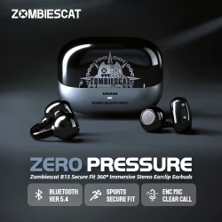 Zombiescat B15 OWS Ear Clip Headphone 360° Immersive Stereo Bluetooth 5.4 Wireless Earphones ENC Clear Call TWS Wireless Earbuds