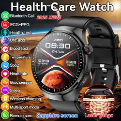2025 New For XIAOMI Accurate Blood Lipid Uric Acid Smart Watch Men Women ECG+PPG Blood pressure Bluetooth call Health Smartwatch