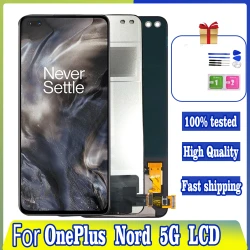 AAA quality AMOLED Lcd For OnePlus Nord 5G Display LCD Touch Screen Replacement Panel Digitizer AC2001 AC2003 Screen Assembly