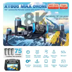 For Xiao Mi XT808 GPS Drone 8K Professional HD Camera Dron Brushless Motor 5G WIFI FPV Foldable RC Quadcopter toy Helicopter