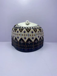 White – Hausa/Fulani Cap, Kufi, Handwoven Cap, Zawa