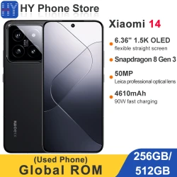 Global ROM Xiaomi 14 256GB/512GB Snapdragon 8 Gen 3 90W 4610mAh Battery 6.36" 1.5K Screen 50MP+32MP Camera