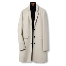 Men's British Style Double-Breasted Wool Coat Luxury Warm Trench Business Ceremony Coat for Men
