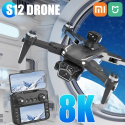 Xiaomi Mijia S12 Drone 4K HD Camera three Cameras 8K Professional Brushless Motor inch large screen remote control Quadcopter RC