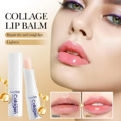 SADOER Collagen Lip Balm Moisturizing Anti Cracking Brightening Repair Nourishing Hydrating Lipstick Lips Skin Care Products