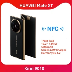 Original New HUAWEI Mate XT Ultimate Design Three Fold Mobile Phone 5600mAh 10.2" Kirin 9100 144HZ 3 Folded Screen 66W Charger