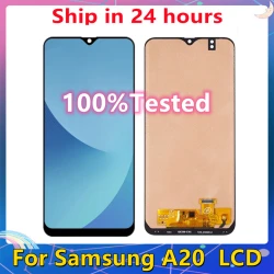 Tested AMOLED 6.4" high quality For Samsung A20 A205G SM-A205F LCD Display Screen replacement For Samsung A20 A205 A205F display