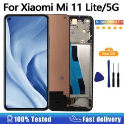 AMOLED Display For Xiaomi Mi 11 Lite LCD Display M2101K9AG Touch Screen Digitizer Assembly For Xiaomi Mi 11 Lite 5G LCD Display