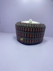 Red Kindei Hausa Cap - Elegant African Headwear