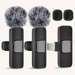 Wireless Microphone Type C Audio Recording for Live Streaming Video Conferencing Singing Video Conferencing Wireless Microphone