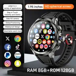Original H19 Smart Watch Android 10.0 Smartwatch With 190° Rotary Camera GPS WIFI 1.95inch Larger Amoled Screen 256GB Storage