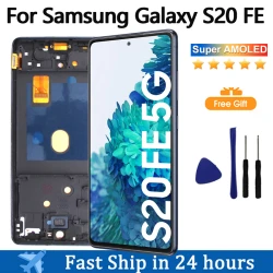 AMOLED Display For Samsung Galaxy S20 FE 4G/5G LCD Display Touch Screen Assembly For Samsung S20 FE G780 G781 Screen Replacement