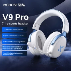 MCHOSE V9 Pro E-Sports Headphone Tri-Mode Game Bluetooth Computer Microphone Wireless Usb 7.1 Channel Surround Sound Headphone
