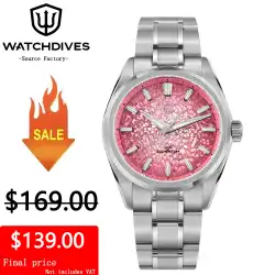 Watchdives WD0003C 38mm Watch VH31 Sweep Seconds Quartz Movement Stainless Steel Watch Elementum Original Design Men Wristwatch