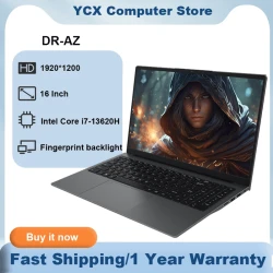 DR-AZ Gaming Laptop Intel Core i7-13620H 16'' 64GB 2TB computer 1920*1200 5000 mAh Win 11 1920x1200 Fingerprint backlit Laptop