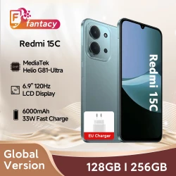 Xiaomi Redmi 15C Global Version 50MP Main Camera MediaTek Helio G81-Ultra 120Hz 6.9" Display 33W Charging 6000mAh Battery