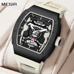 MEGIR Brand Automatic Movement Watches for Men Fashion Waterproof Stainless Steel Case Mechanical Wristwatch Montre Homme 8604