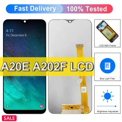 5.8" Display For Samsung A20e SM-A202F/DS LCD Display Touch Screen with Frame, For Samsung A202F SM-A202K Display Replacment