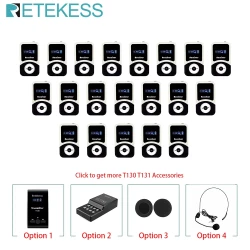 Retekess T130 T131 Tour Guide Accessories Tour Guide Wireless Audio System Wireless Audio Transmitter Receiver For Training