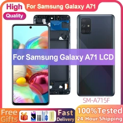 A715 Display For Samsung Galaxy A71 LCD Touch Screen  Digitizer A715F Digitizer Assembly Replacement Parts