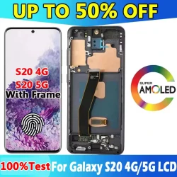 6.2" AMOLED For Galaxy S20 4G G980 LCD Display Digitizer Assesmbly For Galaxy S20 5G LCD SM-G981B G981U Replacement Touch Screen