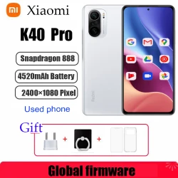 Global firmware Xiaomi Redmi K40 Pro Smartphone Hyper OS 1.0 cecular Snapdragon 888 6.67inch 120Hz E4  64MP 33W Fast used phone