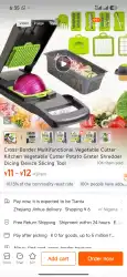 Multifunctional Vegetable Slicer with 9 Blades - Kitchen Dicer & Shredder