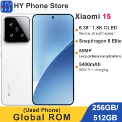 Global ROM Xiaomi 15 256GB/512GB Snapdragon 8 Elite 6.36" 1.5k OLED Screen 90W 5400mAh Battery 50MP+32MP Camera