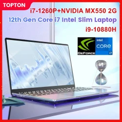 15.6 Inch Gaming Laptop Intel i7 1260P NVIDIA MX550 2G i9 10880H IPS Fingerprint Office Ultrabook Slim Notebook Windows 11 WiFi