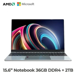 Laptop MAX Ram 36GB Rom 2TB SSD Metal ноутбуки Bluetooth AMD Ryzen 7 2700U Windows10 11 Pro Portable Gaming IPS Laptop