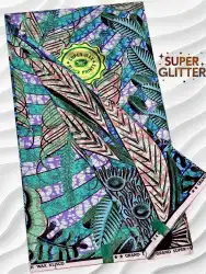 Shine Like Royalty: Original Super Glitter Grand Super Wax – Elite Atamfa Turmi for Stunning Dashiki & High-Fashion African Outfits