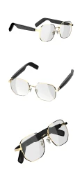 SG-16 pro TWS Wireless Audio SunglassesTouch Control Metal Frame Smart Bluetooth Glasses 80+80mAh