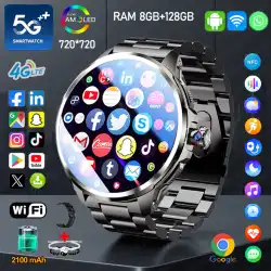 4G Full Network Smart Watch 1.95 inch Big Screen HD Video Call 8GB+128GB RAM 2100mAh Google Play WIFI GPS Sim Card 5G Smartwatch