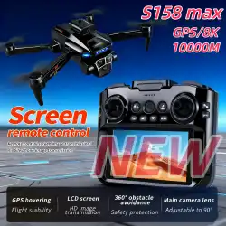 NEW Drone S158 Professional Aerial Photography 8K Triple Camera 5G GPS RC Quadcopter with Brushless And Obstacle Avoidance