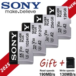 SONY 1TB Micro TF SD Card 128GB 256GB Class 10 High Speed Memory Card U3 4K 512GB TF Flash Card 512GB for Phone Camera Drone