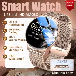 2025 New Smart Watch For Women Gift 1.43 Inch Full Touch Screen Sports Fitness Watches Bluetooth Calls Digital Smartwatch Ladies