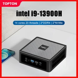 Topton TOPC Mini PC 13th Gen Intel Core i9 13900H i7 13700H i5 2xDDR4 2xNVMe 2xLAN Windows 11 Pro Desktop Gaming Computer WiFi6E