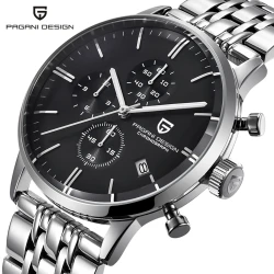 PAGANI DESIGN Men's Luxury Luxury Brand Watch Waterproof 30 Meter Luxury Leather Sports Quartz Chronograph VK67 Relogio Masculin