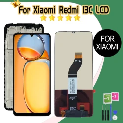 6.74" For Xiaomi Redmi 13C 23100RN82L LCD Display Touch Screen For Redmi 13C Screen Replacement With Frame Digiziter Assembly