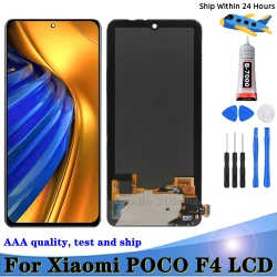 Tested 6.67" AMOLED TFT For Xiaomi POCO F4 LCD Display +Touch Screen Digitizer Replacement with Frame For POCO F4 LCD