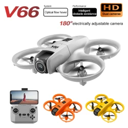 V66 Mini Drone With Camera 4K HD WiFi FPV Drone Obstacle avoidance Pocket Remote Control Helicopter Quadcopter Gift For Kids Toy