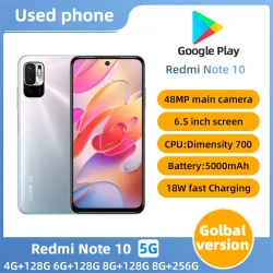 Redmi Note10 5G SmartPhone 6.5-inch Screen 90hz refresh rate 48MP Camera MediaTek Dimensity 700 Used Phone